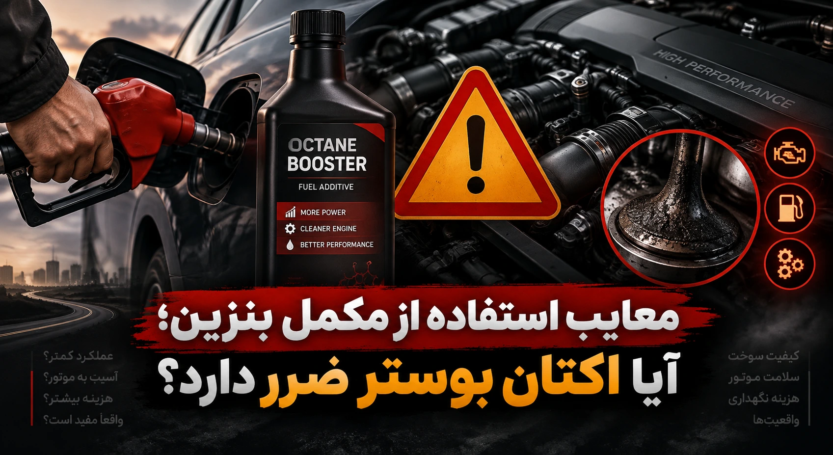 معایب استفاده از مکمل بنزین؛ آیا اکتان بوستر ضرر دارد؟