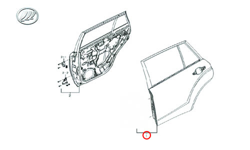 درب عقب راست لیفان X60