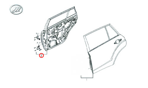 درب جلو راست لیفان X60